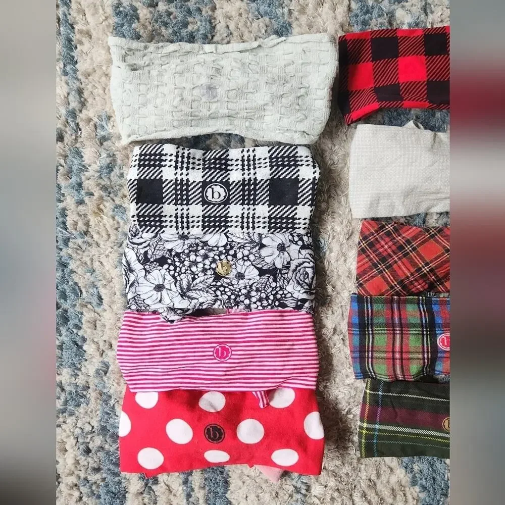 Baby Bling Headbands Winter Holiday Prints Colors || Set of 10 EUC